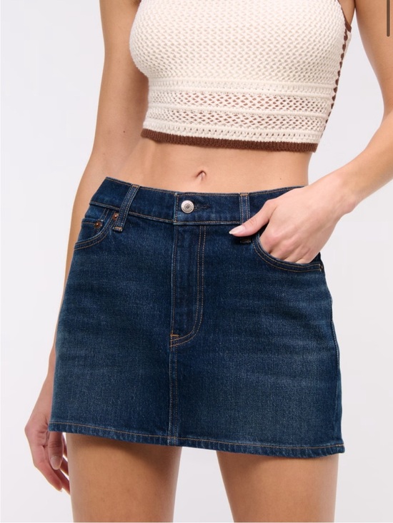 Abercrombie & Fitch Dresses & Skirts - Abercrombie & Fitch Mid-Rise Denim Mini Skirt Size 31 Love Curve